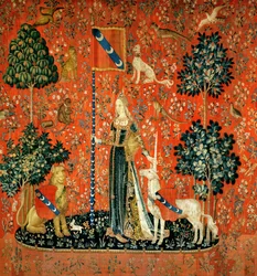 The Lady and the Unicorn: Touch (tapet)